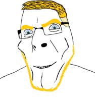 a10_eyes blue_eyes glasses jawline looking_at_viewer looking_at_you nordic smile smirk stubble trend:aryan variant:cobson yellow_beard yellow_hair // 659x674 // 108.9KB