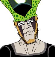 cell_(dragon_ball) closed_mouth dragon_ball glasses perfect_cell pursed_lips stubble variant:epsteinjak white_background // 616x642 // 19.0KB