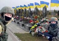 cemetery clothes emr_pattern female firearm flag gravestone graveyard gun helmet hoholcaust holding_object irl irl_background military military_uniform pointing ribbon_of_saint_george rifle russo_ukrainian_war soy_parody ukraine variant:two_pointing_soyjaks weapon woman // 750x530 // 131.0KB