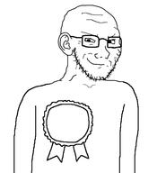 award awards badge black_and_white blank blank_award classic smug smug_soyjak template variant:soyak // 548x600 // 37.5KB