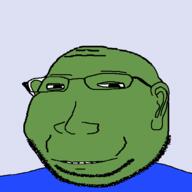 clothes ear eyelids frog glasses green green_skin pepe small_eyes smile soyjak stubble subvariant:massjak subvariant:wholesome_soyjak variant:gapejak // 600x600 // 10.8KB