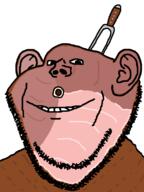 ear food foodjak fork ham series:foodeez! smile soyjak stubble variant:impish_soyak_ears // 598x800 // 46.1KB