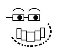 calarts glasses grin minimalism smile soyjak stubble variant:soyak // 584x541 // 8.8KB
