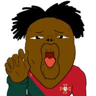 black_skin clothes cr7 hair hand ishowspeed open_mouth portugal_national_football_team slurp variant:slurpjak // 2048x2048 // 494.1KB