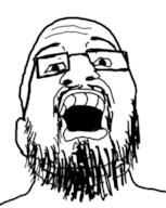 beard ear glasses open_mouth soyjak template variant:thps_soyjak // 600x752 // 113.0KB