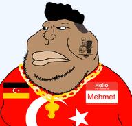 brown_skin chain flag:germany flag:turkiye germany hair kebab logo red_shirt tattoo turkiye turkroach variant:meximutt // 888x849 // 108.7KB