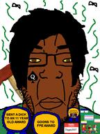 brown_skin diggie2007 flies fpe_cuck fpedo gooner green_shirt meta:got_doxed pedophile spade stinky subvariant:chudplier variant:markiplier_soyjak yellow_eyes // 600x800 // 68.7KB