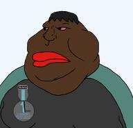 award badge bloodshot_eyes brown_skin censored clothes fat gynaecomastia hair jassy jassycuck meta:not_a_duplicate natejak obese pedophile red_lips shitskin text variant:meximutt // 888x849 // 16.4KB