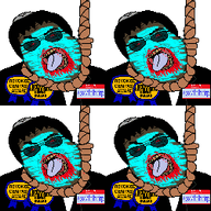 3dgifmaker ack animated award blue clothes dark_skin epx7fclhdrp_(namefag) gill_koyim_(namefag) glasses glowing hello_my_name_is_(sticker) meta:gifspam meta:leaky meta:namefags red_eyes rope subvariant:hunky_twink_sex_machine suit sunglasses variant:alicia // 250x250 // 837.4KB