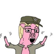animal arm clothes cross ear excited hat marichka nazism necklace open_mouth pig pink_skin snout soyjak swastika ukraine variant:chudjak // 1075x1032 // 71.6KB