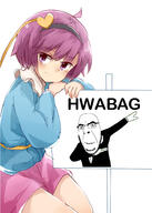 BRIMMIEST_COMMENTS_SECTION☣️☣️☣️_DO_NOT_ENTER☣️☣️☣️ anime arm clothes dab glasses hand he_will_always_be_a_gem komeiji_satori sign smile soyjak stubble text touhou tuxedo variant:cobson video_game // 1016x1426 // 698.8KB