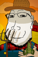 barn body closed_mouth clothes farm farmer food fruit hat holding_object merge pitchfork series:fusionjaks shadow smile straw straw_hat striped_clothing subvariant:masscholar subvariant:massjak subvariant:scholar subvariant:wholesome_soyjak sunset teeth variant:a24_slowburn_soyjak variant:gapejak variant:impish_soyak_ears watermelon wholesome // 1109x1641 // 467.1KB