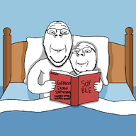 2soyjaks bed book eyes father full_body glasses happy nose shadow smile son soyble stubble subvariant:gapejak_front subvariant:wholesome_soyjak subvariant:wholesome_soyjak_front subvariant:wholyjak teeth variant:gapejak wholesome wrinkles // 1024x1024 // 59.7KB