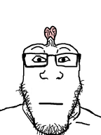 bald brain closed_mouth eyebrows glasses nose retard retarded small_brain stubble subvariant:neutralplier variant:markiplier_soyjak white_background white_skin // 600x800 // 101.0KB