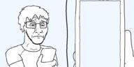 black_and_white glasses meta:tagme nate phone sad stubble template transparent_background variant:soyak // 1000x500 // 34.7KB