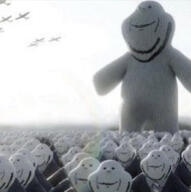 3d army clothes giant light low_resolution marching multiple_soyjaks plane shadow suit variant:impish_soyak_ears // 750x753 // 261.1KB