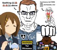 anime blue_eyes brown_hair brown_skin celtic_cross effortson emoticon hirasawa_yui i_love k-on meta:self_insert monkey namefags nosebleed shitskin subvariant:branigger subvariant:feralrage subvariant:muscular_chud text third_world trend:aryan variant:brandon variant:chudjak variant:feraljak yui_hirasawa_fan_(namefag) // 1059x929 // 529.5KB
