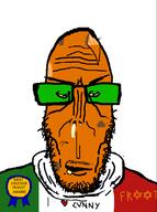 award booger euromutt flag:italy froot froot_(user) frootcord glasses green_glasses head hoodie italy most_obsessed_faggot_award mustache nose orange orange_skin rotting shitskin stubble subvariant:euromutt torso tranny variant:markiplier_soyjak white_background // 594x797 // 50.4KB