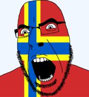 angry british flag flag:orkney glasses hair looking_to_the_left open_mouth orkney scotland soyjak stubble teeth thick_eyebrows united_kingdom variant:cobson // 721x789 // 24.0KB