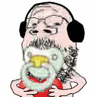 animated arm baby beard body glasses hand headphones heart holding_heart holding_object nipple pacifier poyopoyo small_eyes soy soyjak stubble variant:gapejak // 265x400 // 586.3KB