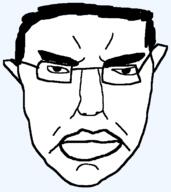 angry closed_mouth ear glasses hair soyjak subvariant:pol_face template transparent_background variant:chudjak // 1156x1296 // 33.1KB