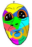 baby deformed hair oh_my_god_she_is_so_attractive orange_eyes pacifier redraw soyjak stubble subvariant:gerald trend:colorjak variant:cobson // 668x985 // 123.4KB