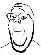 brainful distorted glasses smile soyjak stubble subvariant:wholesome_soyjak variant:gapejak // 1320x1776 // 368.9KB