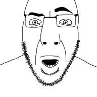 bald eyebrow_raise eyebrows glasses nose open_mouth surprised teeth template variant:cobson white_background white_skin wrinkles // 777x777 // 7.7KB