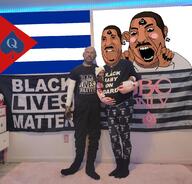 baby bbc biting_lip black_lives_matter blush brown_skin clothes country cuba ear facial_mark fat flag forehead_mark glasses hair hand holding_object irl kris_kane mexico mustache nose_piercing nose_ring open_mouth painted_nails queen_of_spades sal_vulcano shadow soyjak stubble subvariant:hornyson subvariant:slutson tattoo text tshirt variant:cobson // 1070x1025 // 1023.2KB