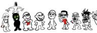 angry arm black_skin can clothes doctor ear full_body glasses glowing glowing_eyes green_eyes hair hand heart holding_heart holding_object leg multiple_soyjaks open_mouth redraw schizo smile soyjak sproke stubble subvariant:dr_soystein subvariant:fingerboy subvariant:schizojak subvariant:sprokejak subvariant:wholesome_soyjak sweating thougher tshirt variant:a24_slowburn_soyjak variant:chudjak variant:feraljak variant:gapejak variant:impish_soyak_ears variant:markiplier_soyjak variant:soyak // 2900x1000 // 737.2KB