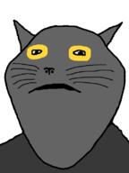 animal cat cat_ear ear grey_skin sad snout soot soot_colors soyjak soyjak_party subvariant:impish_meowjak variant:impish_soyak_ears whisker // 598x800 // 31.3KB