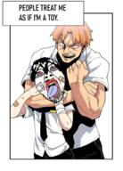 anime bandage bloodshot_eyes bullying choke_hold clothes crying glasses grey_skin hair headlock lee_hooni mustache open_mouth soyjak strangling stubble suicide_boy text tongue variant:bernd white_skin // 716x997 // 548.2KB