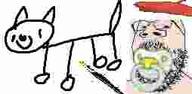 animal baby beard beret cat drawing glasses low_quality meta:tagme ms_paint pacifier paintbrush stubble variant:gapejak white_skin // 254x125 // 2.8KB