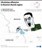 agency_france_press august august_18 belgorod bloodshot_eyes clothes crying ear embroidery full_body glasses hair hohol impjack kursk_oblast map mustache open_mouth pointing russia stubble swastika swede text ukraine variant:chudjak variant:impish_soyak_ears z_(russian_symbol) // 1125x1269 // 258.7KB