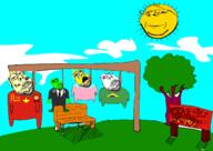 5soyjaks ack anhero bench beta_male brazil central_intelligence_agency clenched_teeth closed_eyes closed_mouth clothes crying cuck drawn_background federal_bureau_of_investigation flag flag:brazil flag:transgender_pride_flag full_body glasses glowie glowing hair hanging multiple_soyjaks necktie open_mouth purple_hair rope sign smile soyjak spade stubble subvariant:scholar subvariant:wholesome_soyjak suicide suicide_pact suit sun text tranny tree variant:gapejak vietnam yellow_skin yellow_teeth 😭 // 1369x973 // 322.8KB