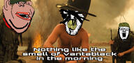 amerimutt flame military napalm_death subvariant:amerimutt subvariant:feralrage vantablack variant:a24_slowburn_soyjak variant:amerimutt variant:feraljak variant:impish_soyak_ears vietnam war // 2160x1023 // 489.4KB