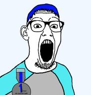 soy2 award badge bald blue_hair blue_shirt clothes ear glasses nick_kiggers open_mouth soy2 soyjak soyteen tuey variant:gimper white_skin wrinkles // 947x990 // 68.8KB soy2 award badge bald blue_hair blue_shirt clothes ear glasses nick_kiggers open_mouth soy2 soyjak soyteen tuey variant:gimper white_skin wrinkles // 947x990 // 68.8KB