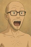 glasses meta:ai_generated meta:tagme open_mouth stubble studio_ghibli variant:soyak white_teeth // 1024x1536 // 3.0MB