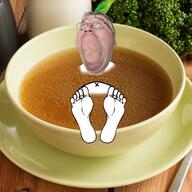 bernd_schmidt closed_mouth foot foot_fetish glasses happy irl leaf series:drinkjaks smile soyjak stubble subvariant:wholesome_soyjak tea teacup variant:gapejak // 1200x1200 // 1.7MB