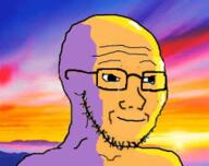 crying glasses happy stubble sunset variant:soyak // 252x200 // 71.8KB