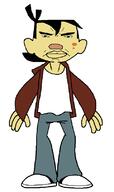 angry cartoon closed_mouth ear full_body hair my_life_as_a_teenage_robot nickelodeon sheldon_oswald_lee soyjak subvariant:chudjak_front text variant:chudjak yellow_skin // 480x807 // 15.6KB