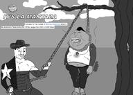 greyscale hanging la_matanza lynching mexico meximutt rope satoko_houjou(namefag) sky spicroach spics sun texas text united_states variant:chudjak variant:meximutt wikipedia // 2100x1500 // 382.8KB