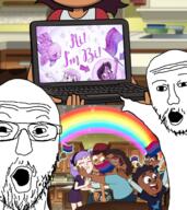 2soyjaks bisexual pointing the_owl_house variant:two_pointing_soyjaks // 1200x1350 // 1.6MB