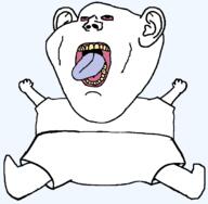 Artist:Mr_Thou ack hand hands_up looking_at_you open_mouth red_eyes shaved subvariant:pissbaby template transparent_background variant:impish_soyak_ears // 1480x1452 // 89.5KB