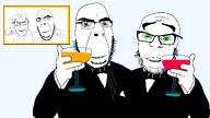 2soyjaks blue_eyes bow_tie clothes friendship gatsby green_eyes no_more_brother_wars photo reunion subvariant:modern_cobson subvariant:modern_feraljak suit tuxedo variant:cobson variant:feraljak whiskey wine wine_glass // 1920x1080 // 88.0KB