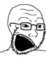 bald big_mouth forehead_lines glasses hair large_mouth looking_to_the_right neck nose open_mouth soyjak stubble teeth template variant:soyak // 644x800 // 8.6KB