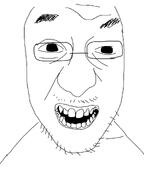 british eyebrows glasses nose nuvariant smile stubble teeth teeth_showing variant:crimjak variant:unknown // 909x1208 // 215.1KB