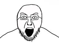 beard glasses open_mouth soyjak variant:mateojak // 1170x865 // 169.1KB