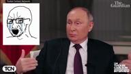 crying frown glasses mewing music red_eyes soyjak stubble text tucker_carlson variant:soyak video vladimir_putin // 1280x720, 15.1s // 7.1MB
