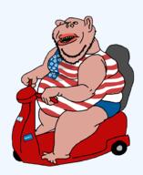 amerimutt arm belly blue_pants breasts brown_skin clothes driving ear fat flag:israel flag:united_states foot full_body hand leg lips mcdonalds mobility_scooter mutt open_mouth redraw scooter sleeveless_shirt soyjak star_of_david stubble subvariant:impish_amerimutt transparent_background variant:impish_soyak_ears walmart wheel // 749x916 // 34.3KB